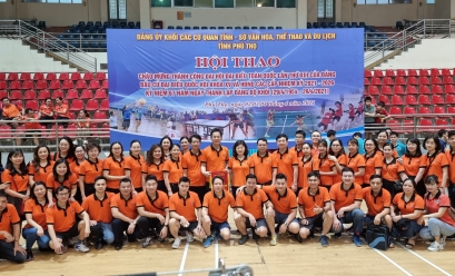 Đảng bộ Đài PT&TH Phú Thọ tham gia Hội thao Đảng ủy Khối các cơ quan tỉnh năm 2021