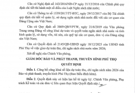 Dự toán thu, chi ngân sách năm 2026 của Báo và phát thanh, truyền hình Phú Thọ
