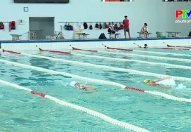 Đội tuyển bơi Phú Thọ luyện tập trở lại