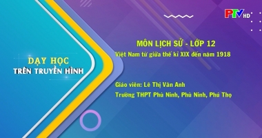 Dạy học trên truyền hình - Môn Lịch sử lớp 12 : Việt Nam từ giữa thế kỉ XIX đến năm 1918