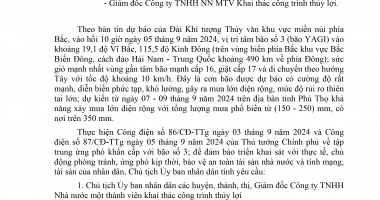 Công điện tập trung chỉ đạo ứng phó khẩn cấp với cơn bão số 3 năm 2024