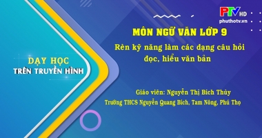 Môn Ngữ văn lớp 9: Rèn kỹ năng làm các dạng câu hỏi đọc hiểu văn bản