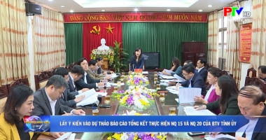 Lấy ý kiến vào dự thảo báo cáo tổng kết thực hiện NQ 15 và NQ 20 của BTV Tỉnh ủy