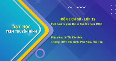 Môn Lịch sử lớp 12 - Việt Nam từ giữa thế kỷ XIX đến năm 1918